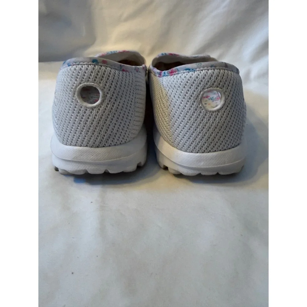 Skechers GOwalk Joy White Mesh Floral Slip On Walking Shoes 124174 Womens 11
